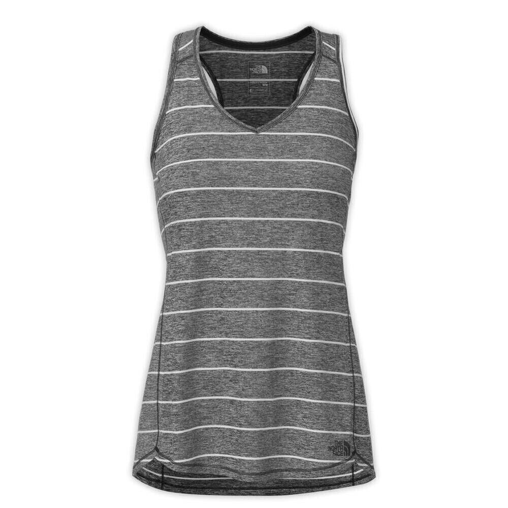 The North Face Ma-X Racerback Tank Top Size XL Gray Stripe Flashdry Women’s